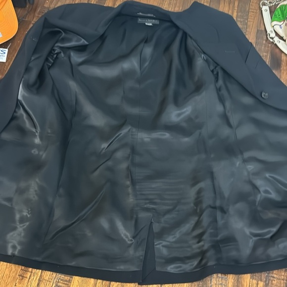 Banana Republic Blazer Jacket wool black Made in Italy long line Sz 8 - Picture 7 of 11